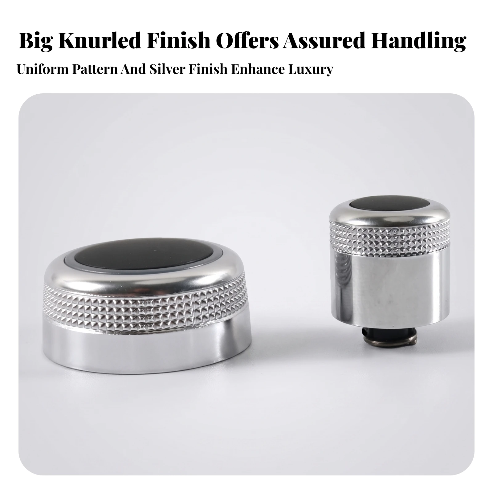 2 Pieces Multimedia Control Knob Low-Profile Multimedia Knob with Knurled Grip Plastic Small for German Luxury Sedan A6 Owners