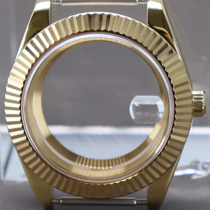 

Fluted Curved 36mm 39mm Luxury Watch Cases Stainless Steel Parts Sapphire Glass For Datejust NH35 NH36 NH38 Miyota8215 Movements