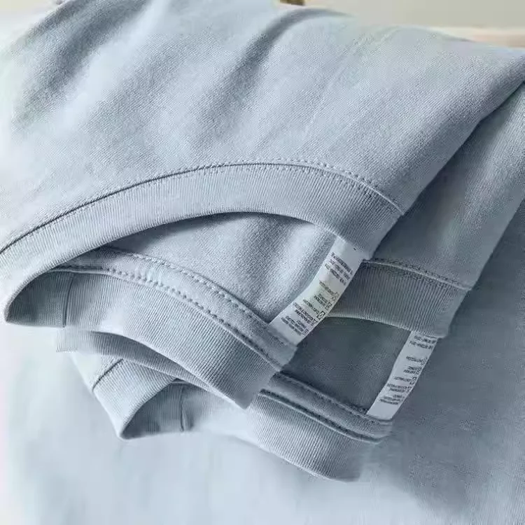 تي شيرت قطني فضفاض بأكمام قصيرة للجنسين باللون الأرجواني ثقيل الوزن 220 جرام ملابس صيفية عادية للسيدات مريحة وقابلة للتنفس كط...