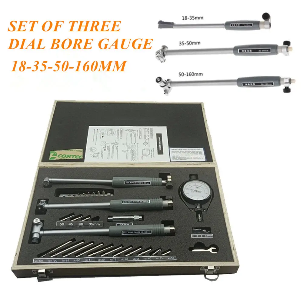 Set Of Three Dial Bore Gauge 0.7-6 