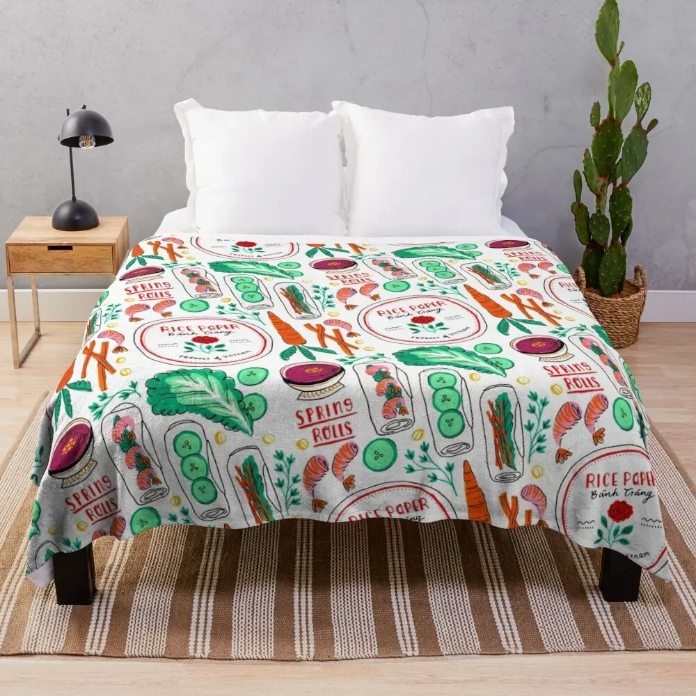 

Vietnamese Spring Rolls Throw Blanket Giant Sofa Bed covers Blankets