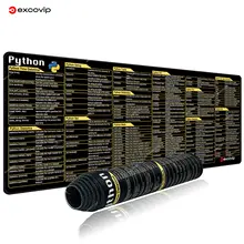EXCO Python Programing Mouse Pad Large Shortcuts Cheat Sheet Keyboard ...