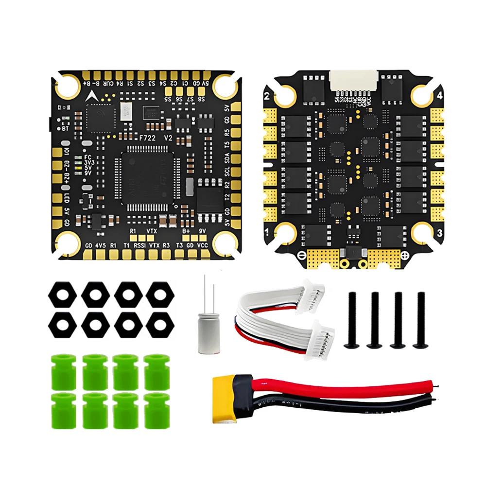 

Aocoda-RC F765S/F775S V2 3-8S Flight Stack F722 V2 FC 65A 3065S/75A 3075S 4-in-1 BLS ESC 30*30mm