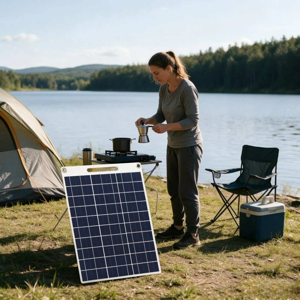 Portable Outdoor Emergency Solar Panel 15W 20W Water Resistant 5V Dual USB Fast Charger for Camping Hiking RV Biking Backpack