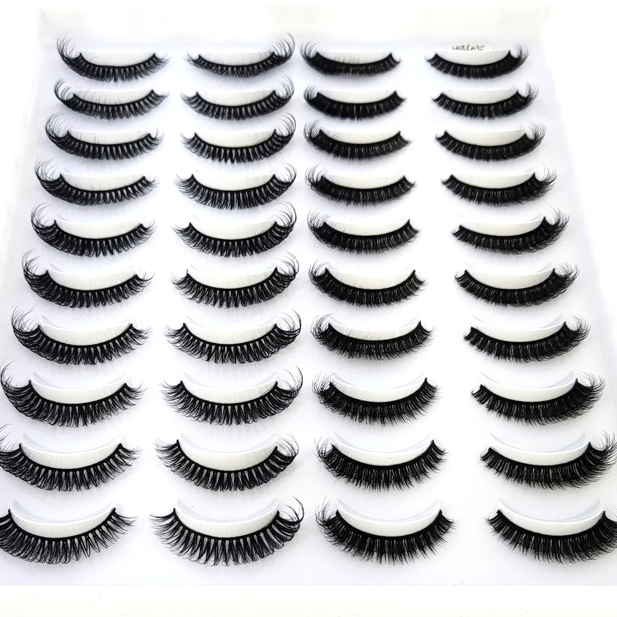 HBZGTLAD 5/20 Paar natürliche lange 3D künstliche Nerz falsche Wimpern Make-up-Set Nerzwimpern verlängerte Wimpern kurze Wimpern