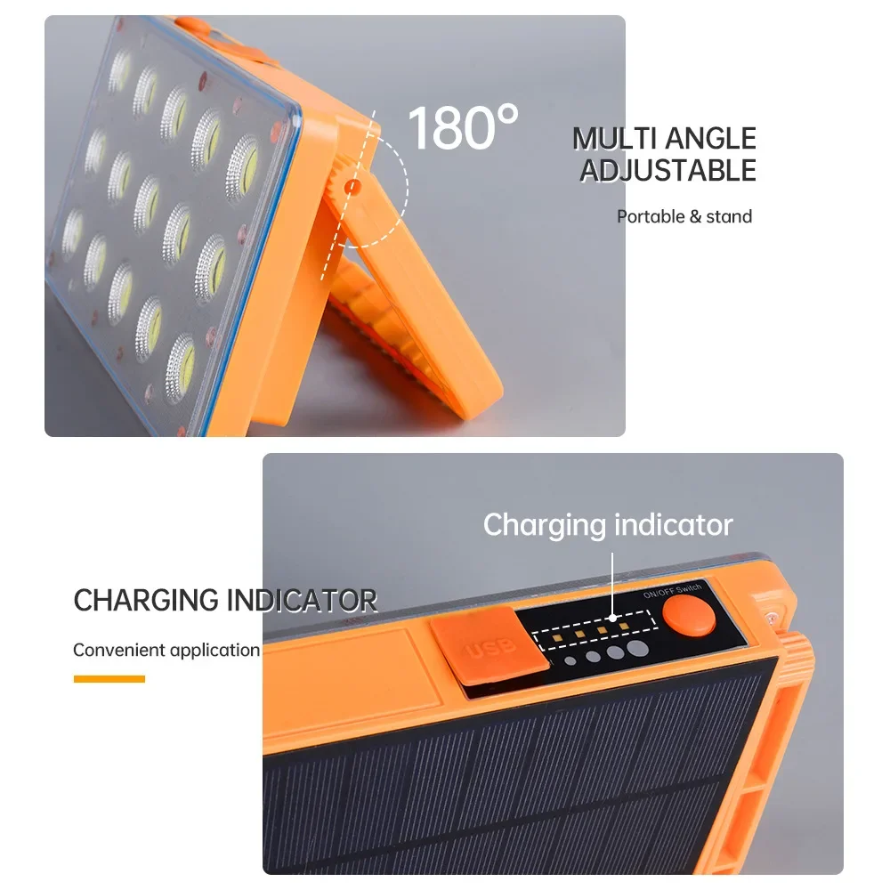 Hot Selling LED Light Outdoor Camping Battery Life Portable LED Rechargeable Light Mobile Phone Charging Solar Emergency Lamps