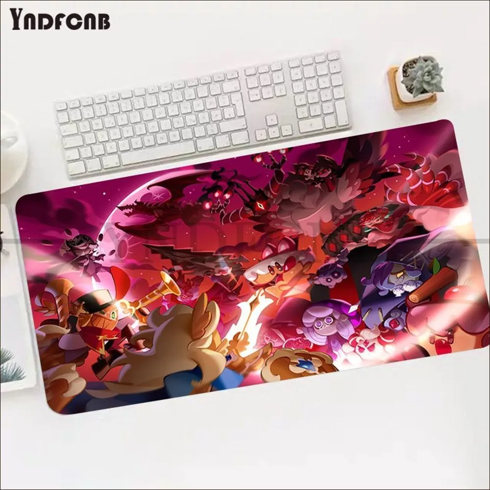 Cookies Run Kingdom Anime Cute Mousepad Hot Large Gaming Mouse Pad XL Locking Edge Size For Gameing World Of Tanks CS GO Zelda