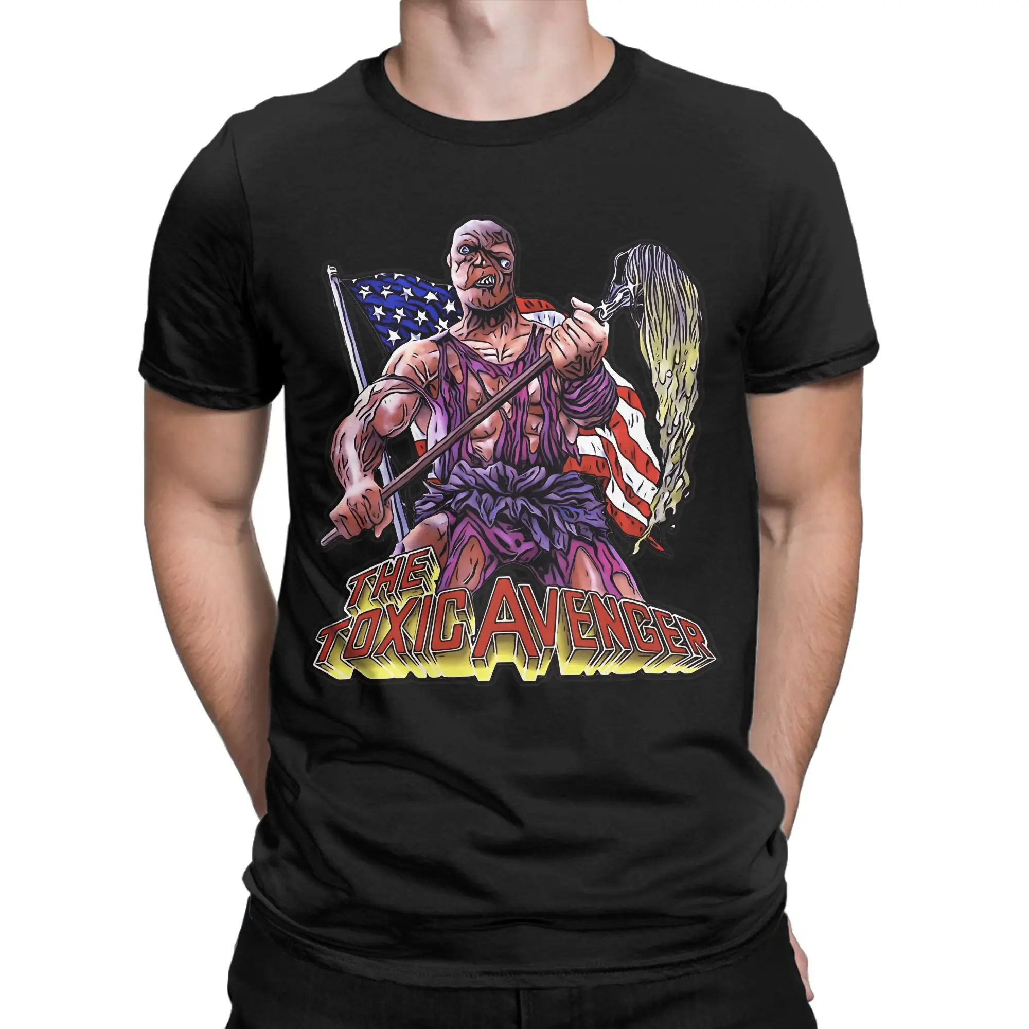 Men's T-Shirt Comedy Toxic Avenger Leisure Cotton Tee Shirt Short Sleeve  T Shirt Crewneck Tops Gift