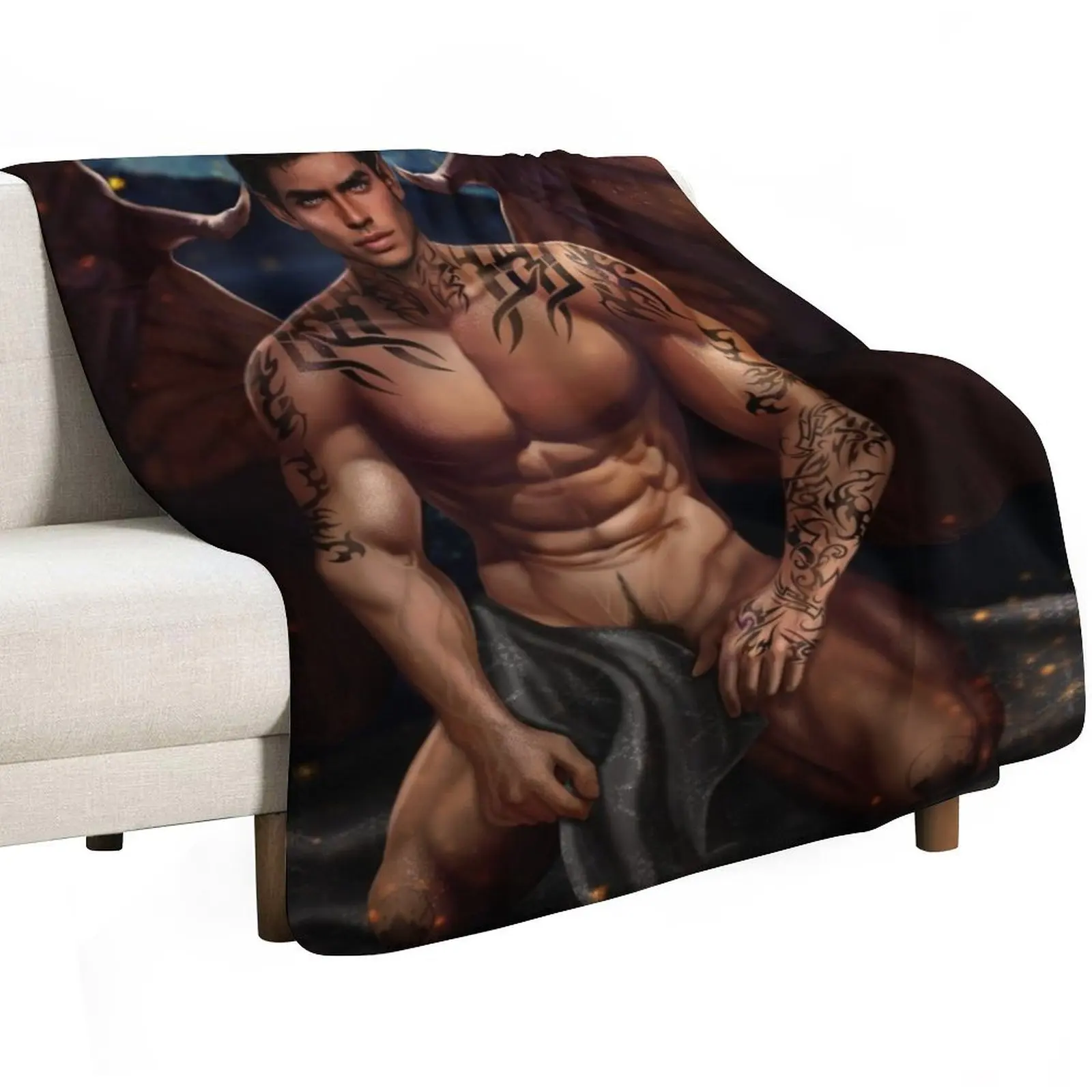 Rhysand from A Court Of Thorns And RosesII Throw Blanket heavy to sleep Heavy Sofa Flannel Luxury Thicken Blankets