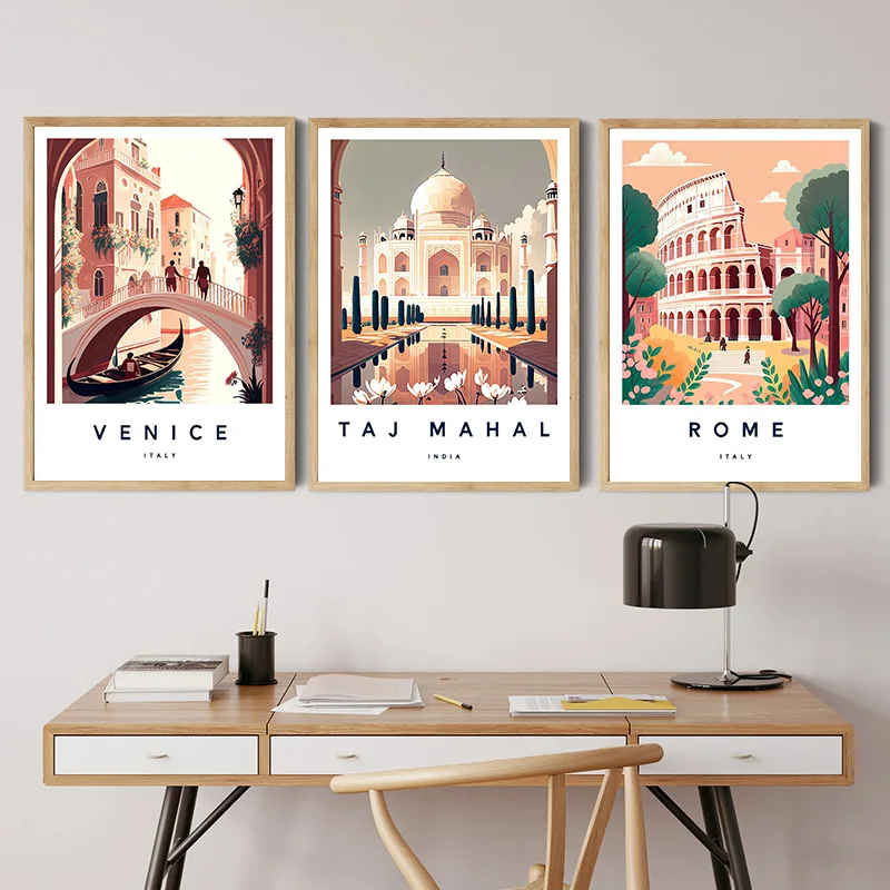 Florence Italy Europe TraveI City Landscape Poster Print Amalfi Rome Tuscany Sardinia Canvas Painting Wall Art Office Home Decor