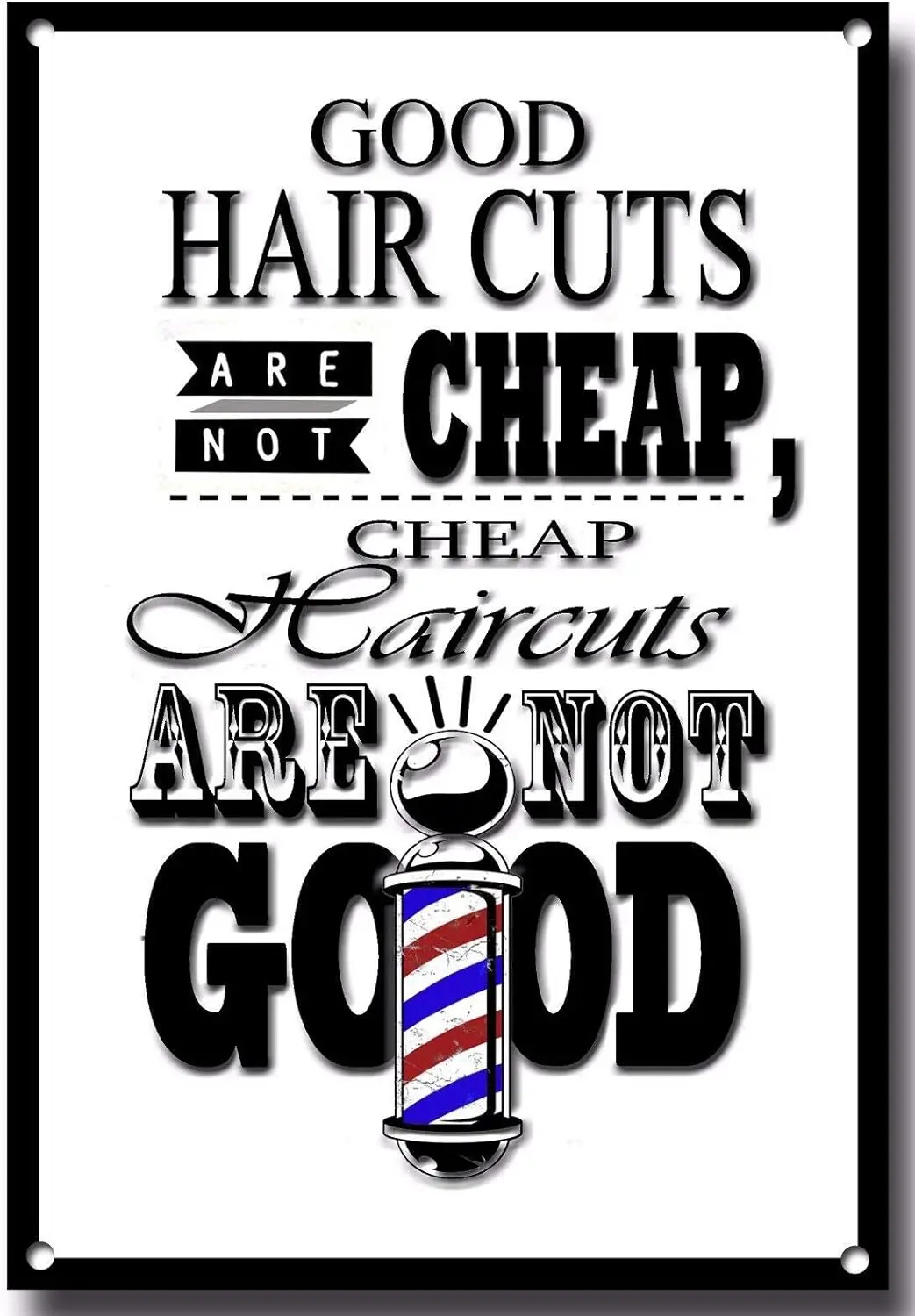 Hairdress and Barber Shop Quotemetal Sign Barber Vintage Style Metal Sign 8X12 inch