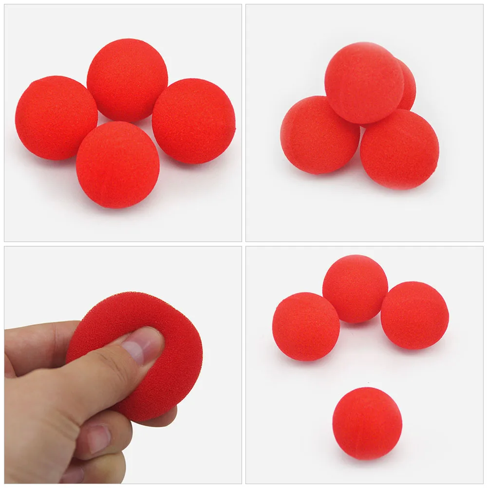 

10 Pcs Sponge Ball Round Sponges Performance Props Nose Magician