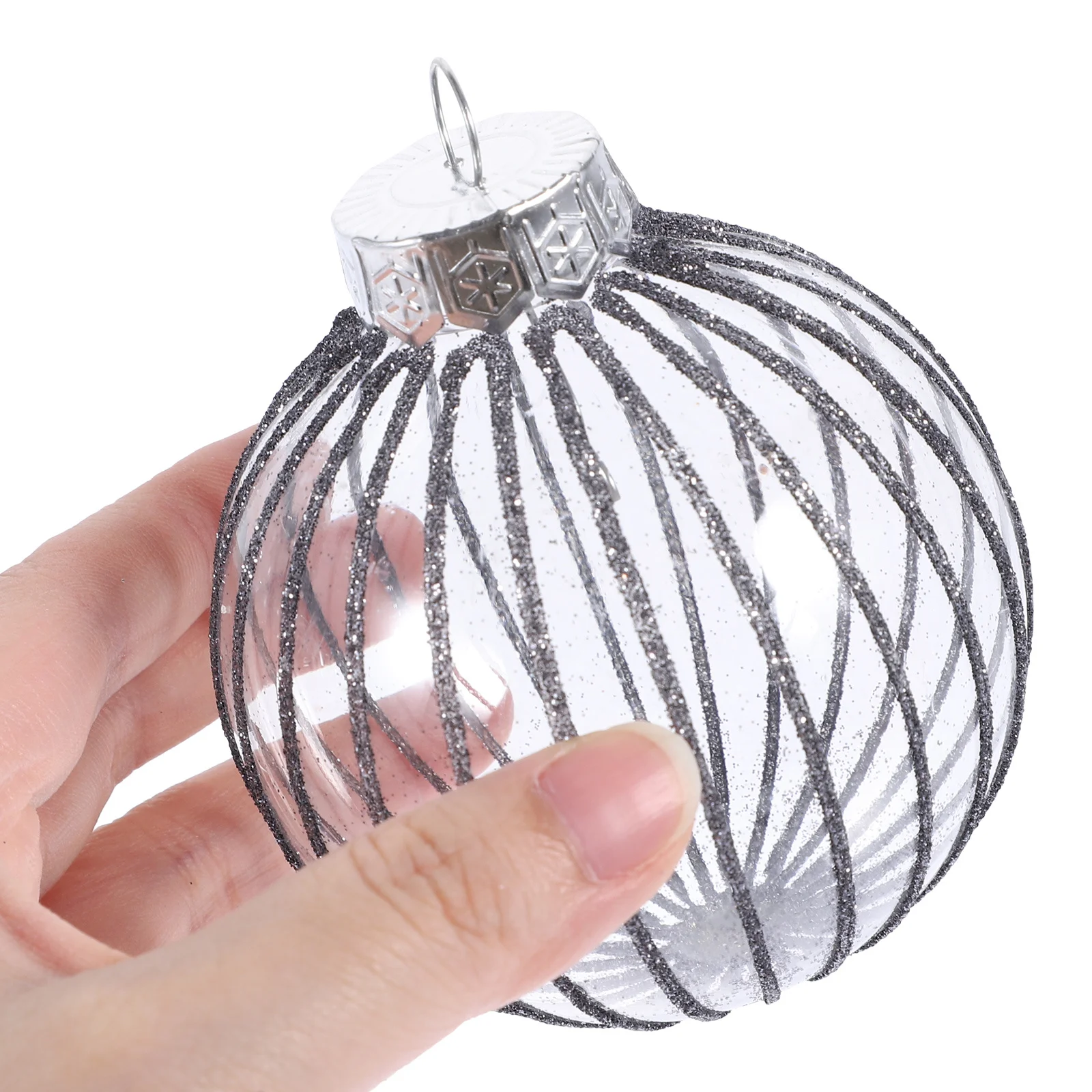 

6Pcs Christmas Ball Pendants Plastic Xmas Hanging Ornaments for Tree Party Home Holiday Decor Christmas Tree Ornaments