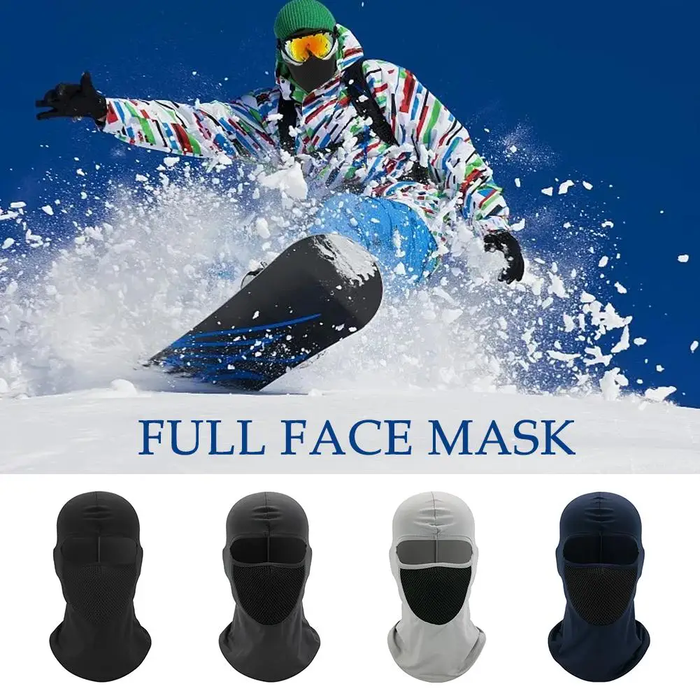 Full Face Mask Cycling Windproof Headgear Motorcycle Head Outdoor Balaclava Motorcycle Cover Sports Mask Men Hat Breathable K0D6