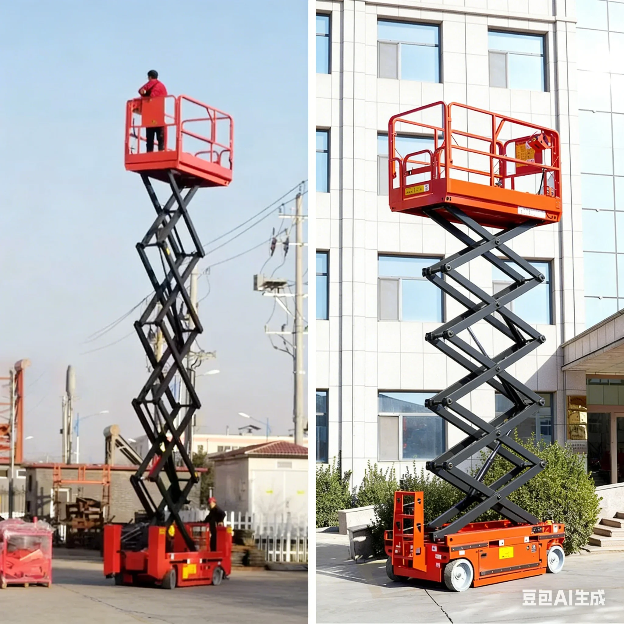 Customized Powerful 5.8M Mobile Aerial Work Platform Lifting Telescopic Arm Mobile Lifting Work Platform