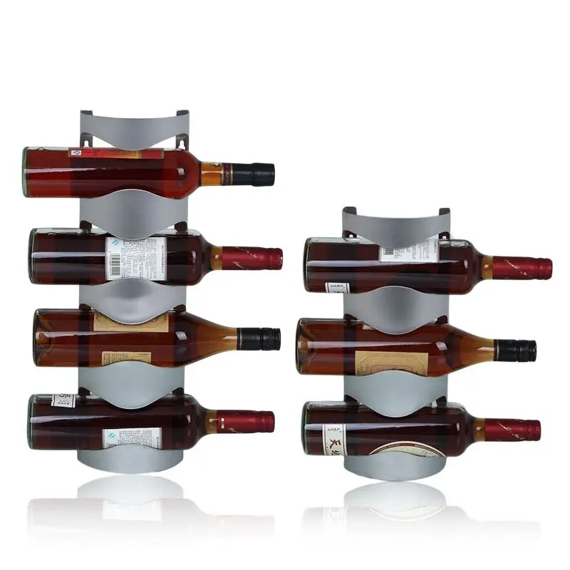 Edelstahl Weinregal Wandmontierte Weinhalter 750ml Rotwein-Organizer Wandregal Dekoration Küche Display Barausstattung