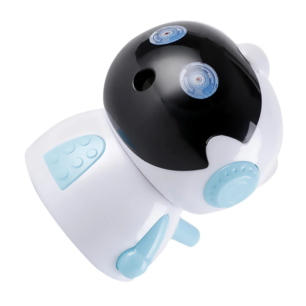 

1Pc Kids Pencil Sharpener Astronaut Hand Crank White Color Cartoon Design Practical School Study Stationery