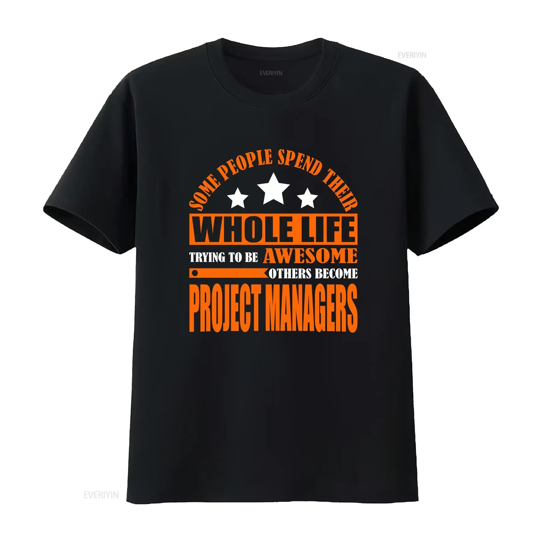 Others Become Project Managers S T Shirt vintage Washed Top For Everyday Wear homme graphic Stretched fashion Slightly