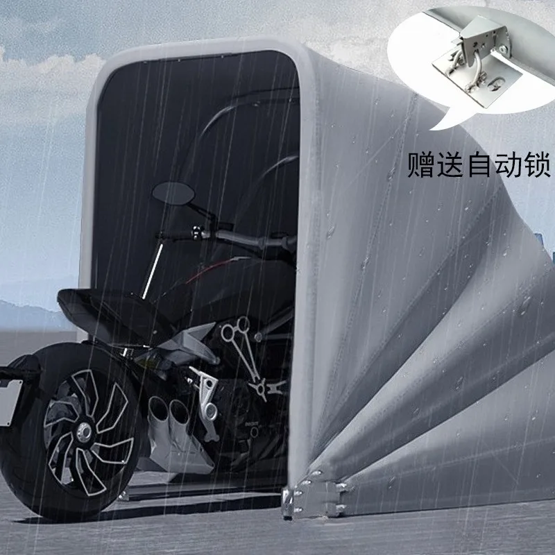 1pcs foldable telescopic mobile sunshade shelter, sunproof, dustproof, rainproof, outdoor motorcycle parking shed