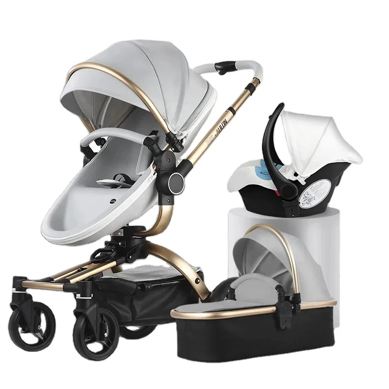 Frame Infant Stroller High Landscape Good View Baby Stroller Type Aluminum Alloy Comfortable Baby Pram 0-36 Months Baby Stroller