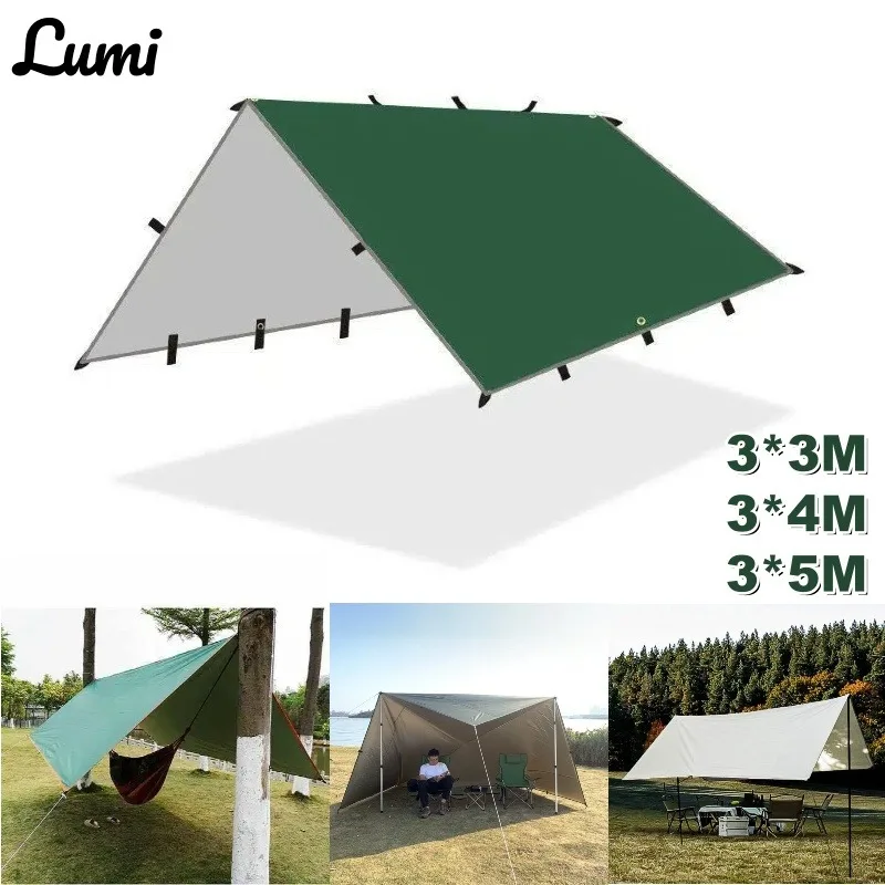 Camping Tarp Waterproof Tent Tourist Awning Shade Garden Canopy Beach Sunshade Outdoor Ultralight Sun Shelter Portable Sunshade