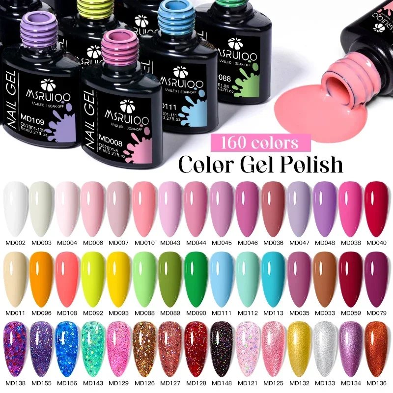8pcs Gel Nail Polish Set HEMA Free 8ml Semi Permanent Soak Off UV Gel Varnish Nail Art Decoration Autumn Winter Nails Supplies