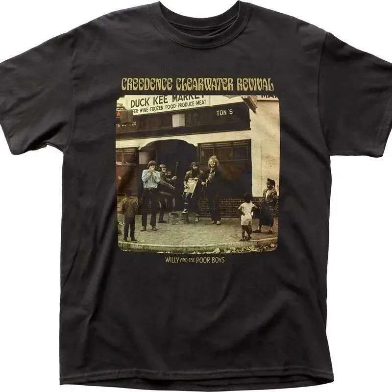 Willy and the Poor Boys Creedence Clearwater Revival T Shirt Black S 4XL