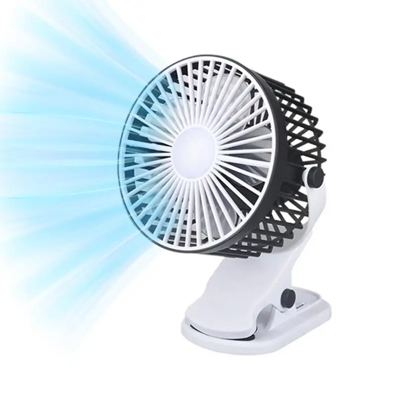 360 Rotate USB Desk Fan Car Clip On Fan Rechargeable Mini Clip Fan USB Powered Desk Fan Mini Clip On Desk Fan