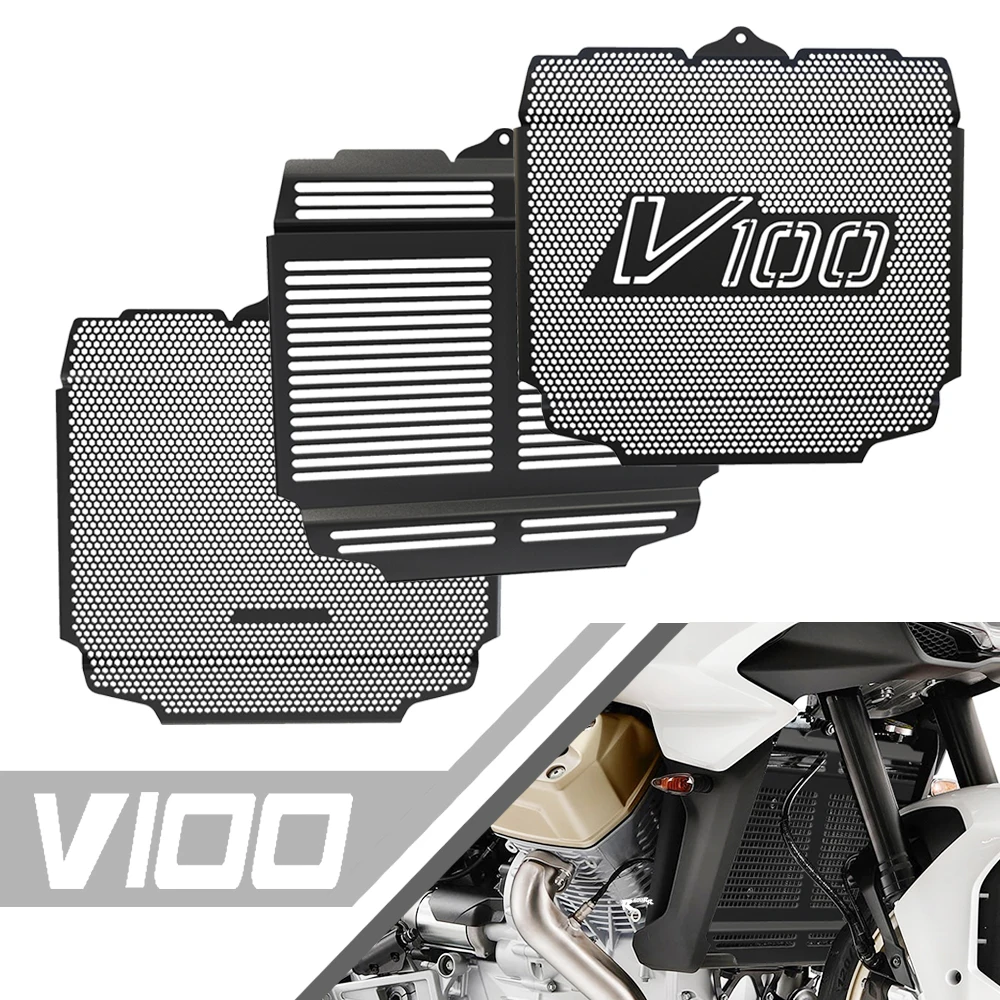 V100 Stelvio 2024 2026 For Moto Guzzi V100 V 100 Mandello S 2023 24 Motorcycle Accessories Radiator Grille Guard Protector Cover