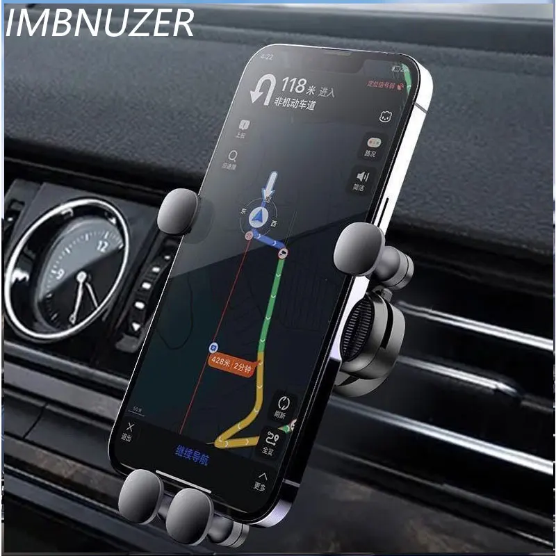 Gravity Car Phone Holder Air Vent Clip GPS Navigation Stand Vertical Horizontal Rotation Extend Support for 4.7-6.7 Inch