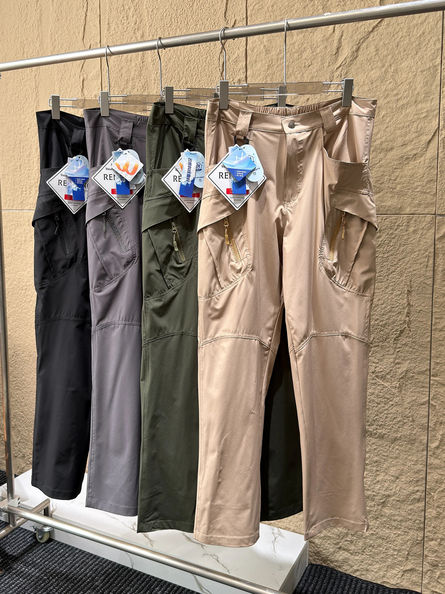 

Outdoor Men's X9 Ultra-Thin Quick-Dry Breathable Plaid Workwear Casual Pants Multi-Pocket Design Straight Leg Fit