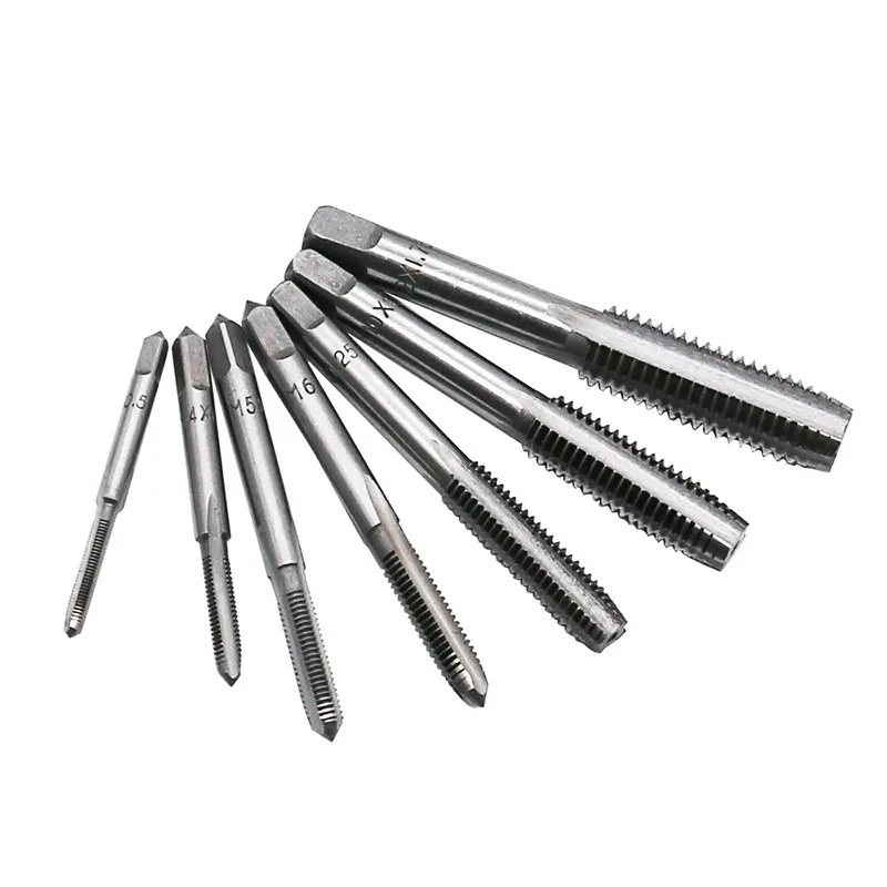 8Pcs Hss Hand Screw Tap Die Wrench,Met Verstelbare Tap Wrench 1/16-1/2,Schroefdraad Metric Plug Tap M3 M4 M5 M6 M8 M8 M12