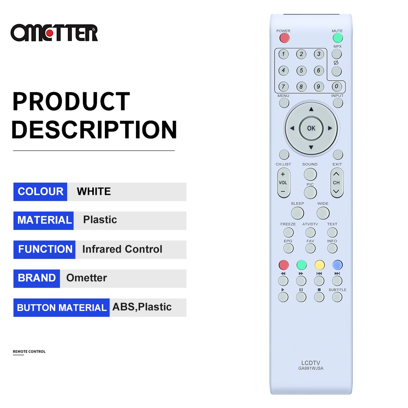 Mới Universl Điều Khiển Từ Xa GA991WJSA Phù Hợp Với Nét LCD