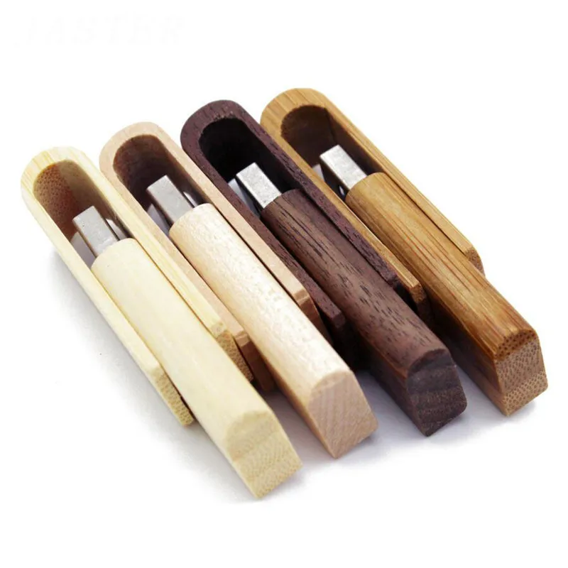 Clé USB 2.0 en bois avec logo personnalisé gratuit, clé USB portable, disque U, capacité réelle, boîte cadeau, 64 Go, 32 Go, 16 Go, 8 Go, 4 Go