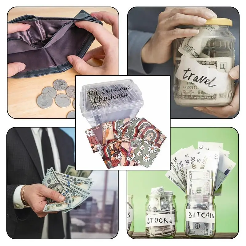 Envelope para Orçamento e Poupar Dinheiro, Kit Envelope, 100 Envelopes, Poupar Dinheiro