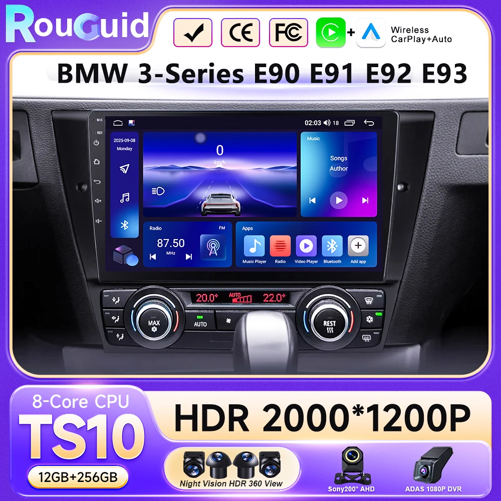 

Android16 For BMW 3-Series E90 E91 E92 E93 2005-2013 Car Radio auto Multimedia Player Head Unit 5G GPS Navigation Stereo Carpaly