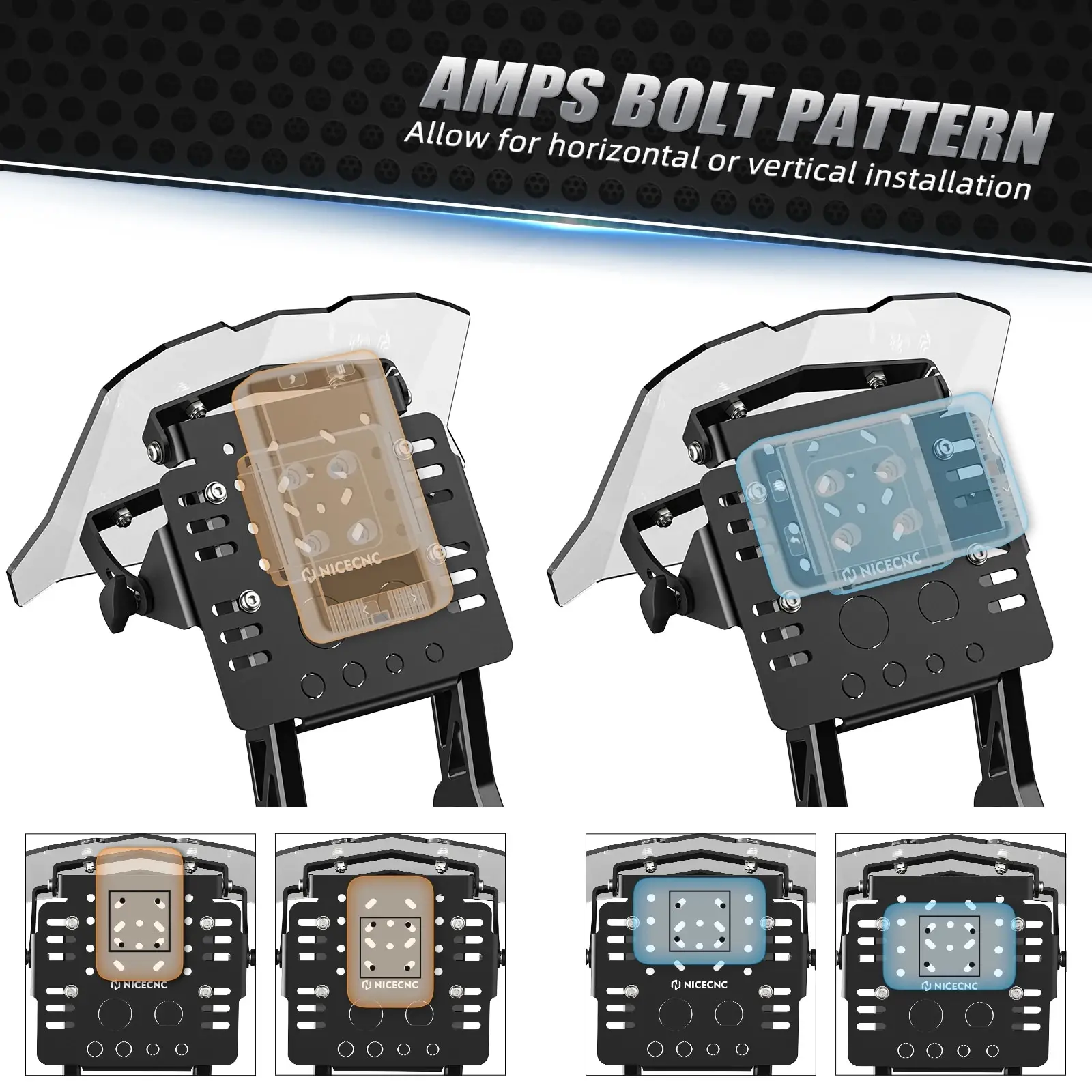 NICECNC For Sherco SE300R SE250R SE-F 300 R 2015-2023 SE-F 250R SE-F 450R SE125R 2018-2021 GPS Mount Bracket Mini Fairing Kit - Image 4