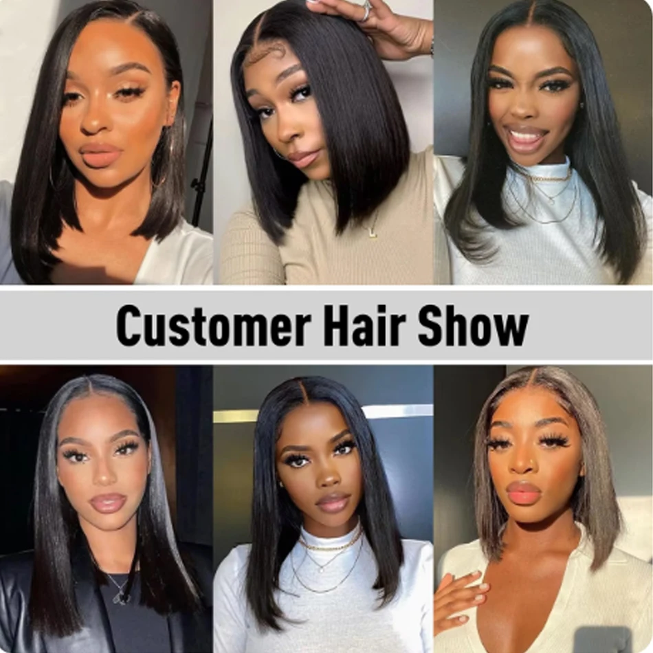 4X4 Glueless Wig Human Hair Ready To Wear Pre-Cut Lace Wear And Go Glueless Wigs Straight Lace Front Human Hair Wig For Women