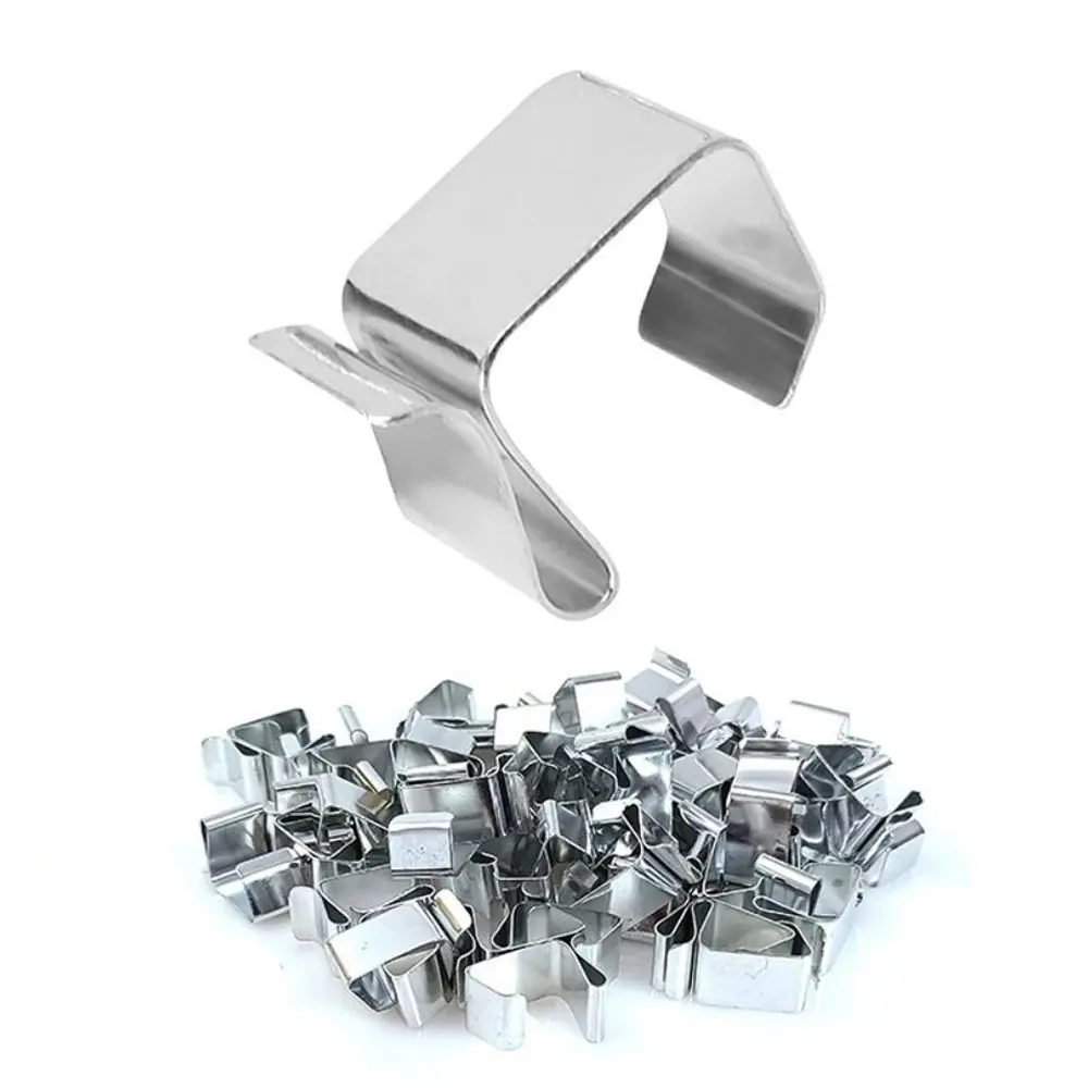 10pcs Stainless Steel Christmas Gutter Hooks Fence Isolator Mini Gutter Light Clip Hanging Hook String Light Installation