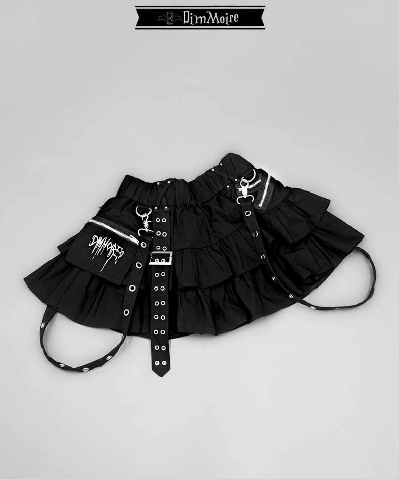 NONASR Punk gothique noir jupe à carreaux femmes Vintage Y2k e-girl Emo Alt taille haute gâteau jupe Harajuku Fairycore Grunge Clubwear