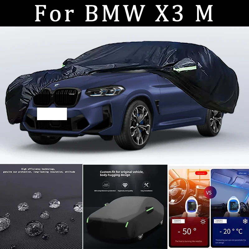

For BMW X3 M Car Covers Outdoor Waterproof Dustproof Sun Rain Snow Protection Thick Oxford Cloth Full Car Accessories
