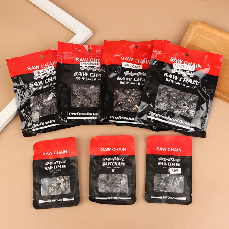 New 4/6/8/12/14/16 Inch Metal Chainsaw Chain Spare Parts Link Chainsaw Saw Chain Blade For Electric Saw Accessor Wood Cutting