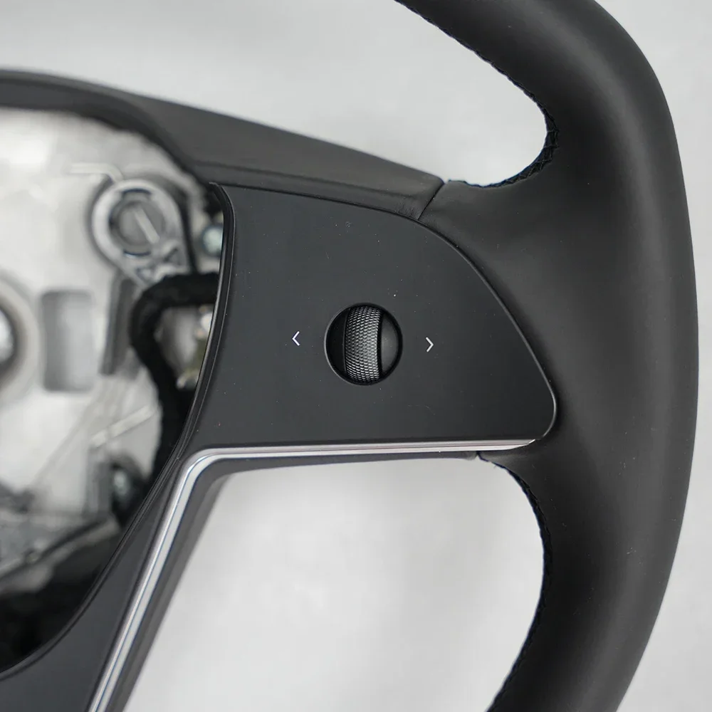 Newest Model 3 Y Cybertruck Style Leather Yoke Steering Wheel for Tesla Car Accessories Upgrade Modification