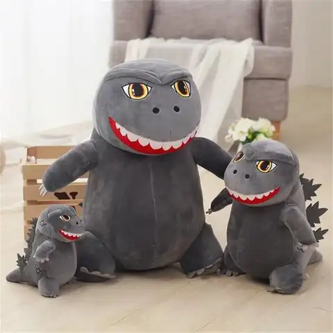 50cm tamanho grande anime figura godzilla figura de ação de pelúcia dos desenhos animados rei do monstro kawaii pelúcia boneca crianças brinquedos presentes aniversário