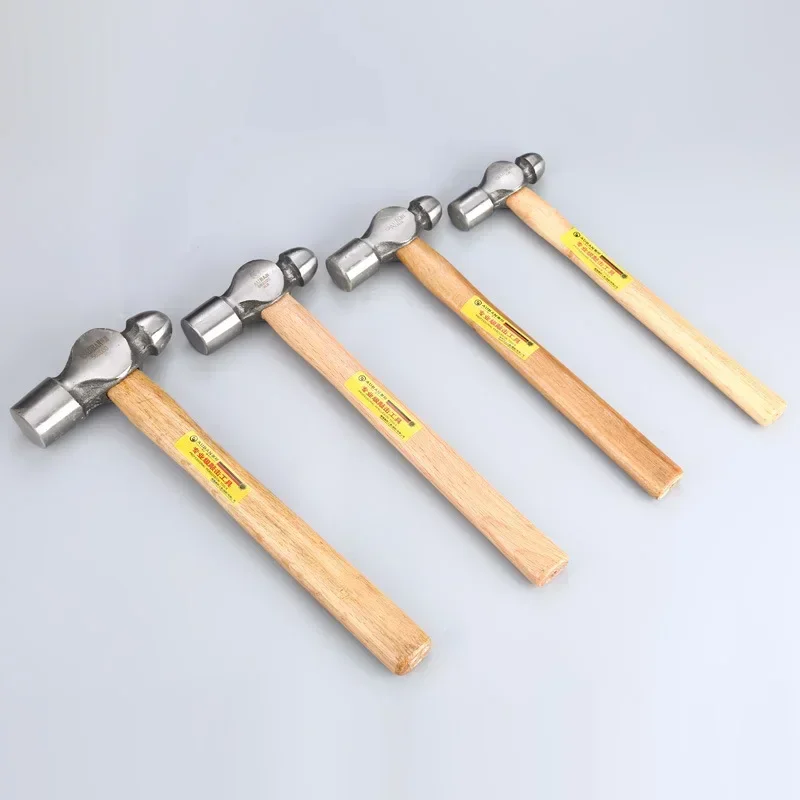 Wooden handle round hammer high carbon steel nail hammer woodworking tool household installation hammer 0.5p, 1p, 1.5p, 2p, 2.5p