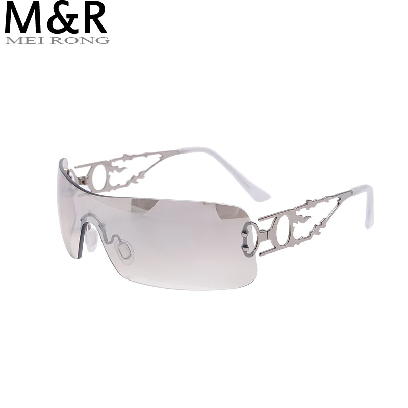 

New Punk One Piece Sunglasses Women Luxury Brand Designer Sun Glasses UV400 Unisex Shades Eyewear Fashion Y2k Eyeglasses