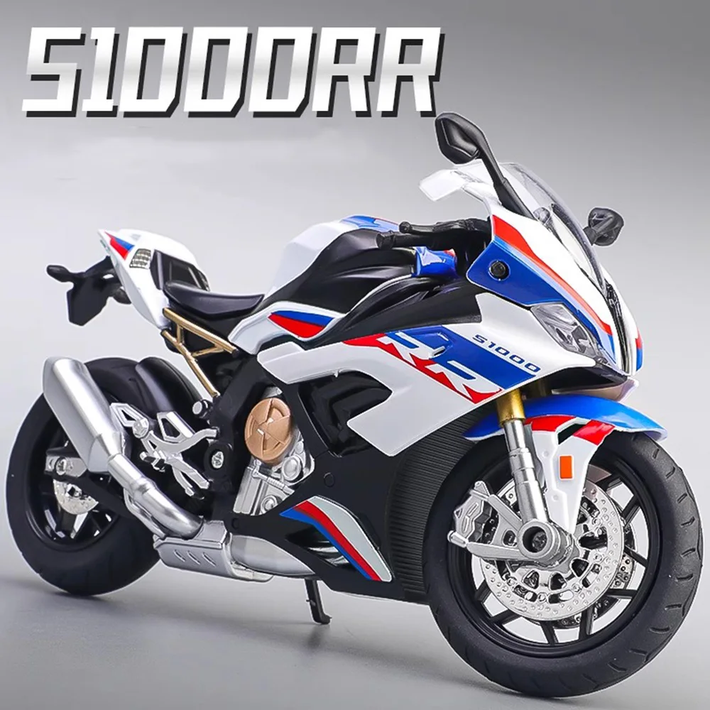 1:12 S1000RR Model Motorcycles Kawazaki NINJA H2R Toys Alloy Diecast Sound Light Shock Absorption Simulation Motorcycle Boy Gift