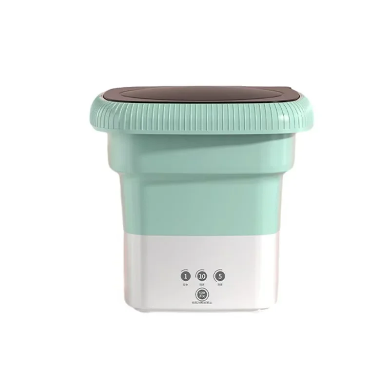 Portable folding mini washing machine intelligent washing one-click start elution dual-purpose lazy cleaning socks artifact