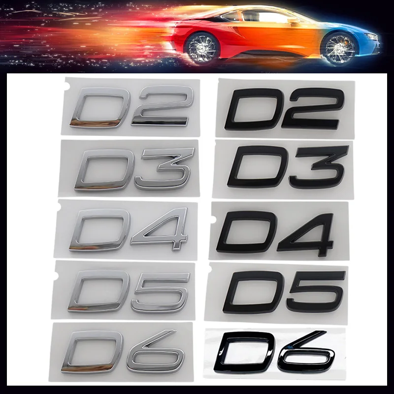 For S40 S60 V40 V50 XC40 XC60 V70 V60 car Engine Fender trunk Tail Rear Decal Emblem 3D D2 D3 D4 D5 D6 D7 Letters Badge Sticker