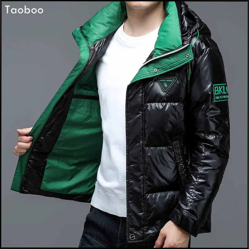 Taoboo 2022 New Top Grade Thick Padded Warm Brand Casual Fashion Down Jacket Men Classic Windbreaker Winter Hooded Parkas Coats